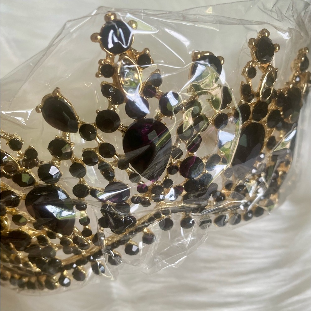 Matching Rhinestone Tiara, Necklace & Earrings